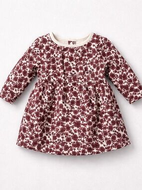 Just One You by Carters burgundy and tan floral long sleeve 2 piece dress set